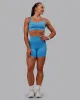 Fusion Ultra High-Rise 6" Short Pockets - Azure Blue sold by LSKD