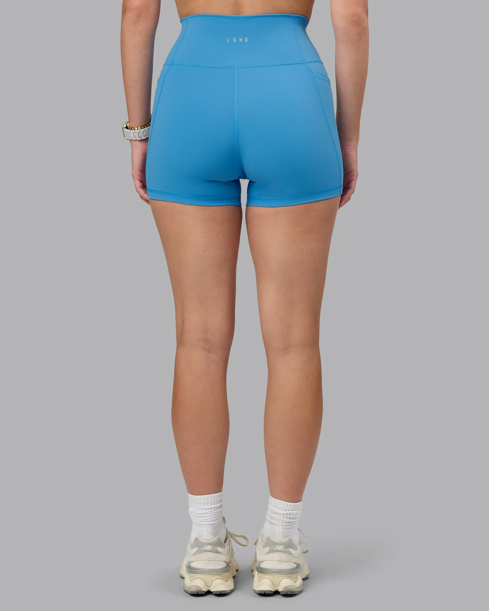 Fusion Ultra High-Rise 4" Short Pockets - Azure Blue sold by LSKD product image thumbnail 4