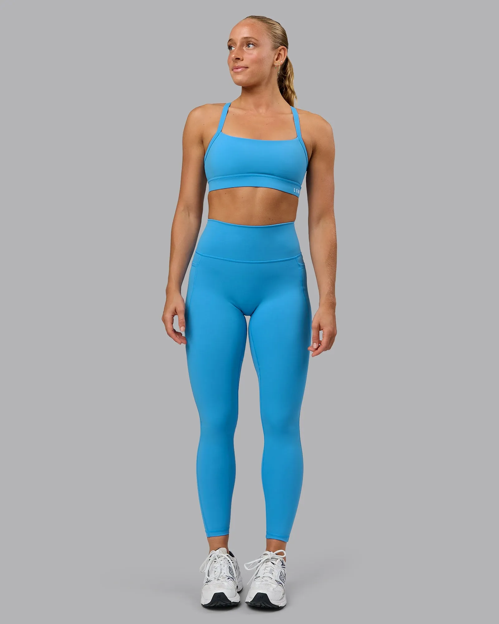 Fusion Ultra High-Rise Full Length Legging Pockets - Azure Blue sold by LSKD