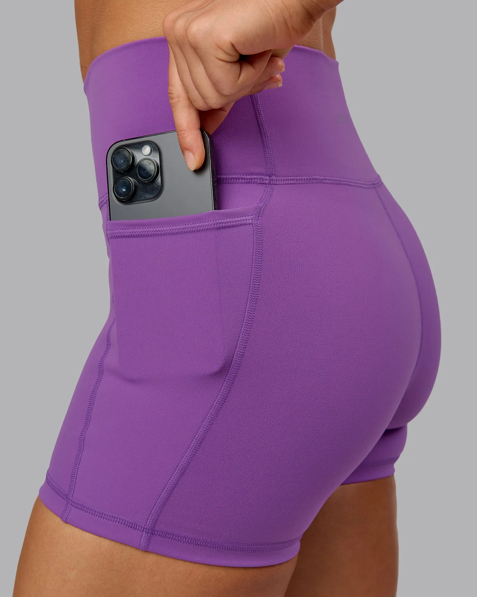 Fusion Ultra High-Rise 4" Short Pockets - Purple Fizz sold by LSKD product image thumbnail 3