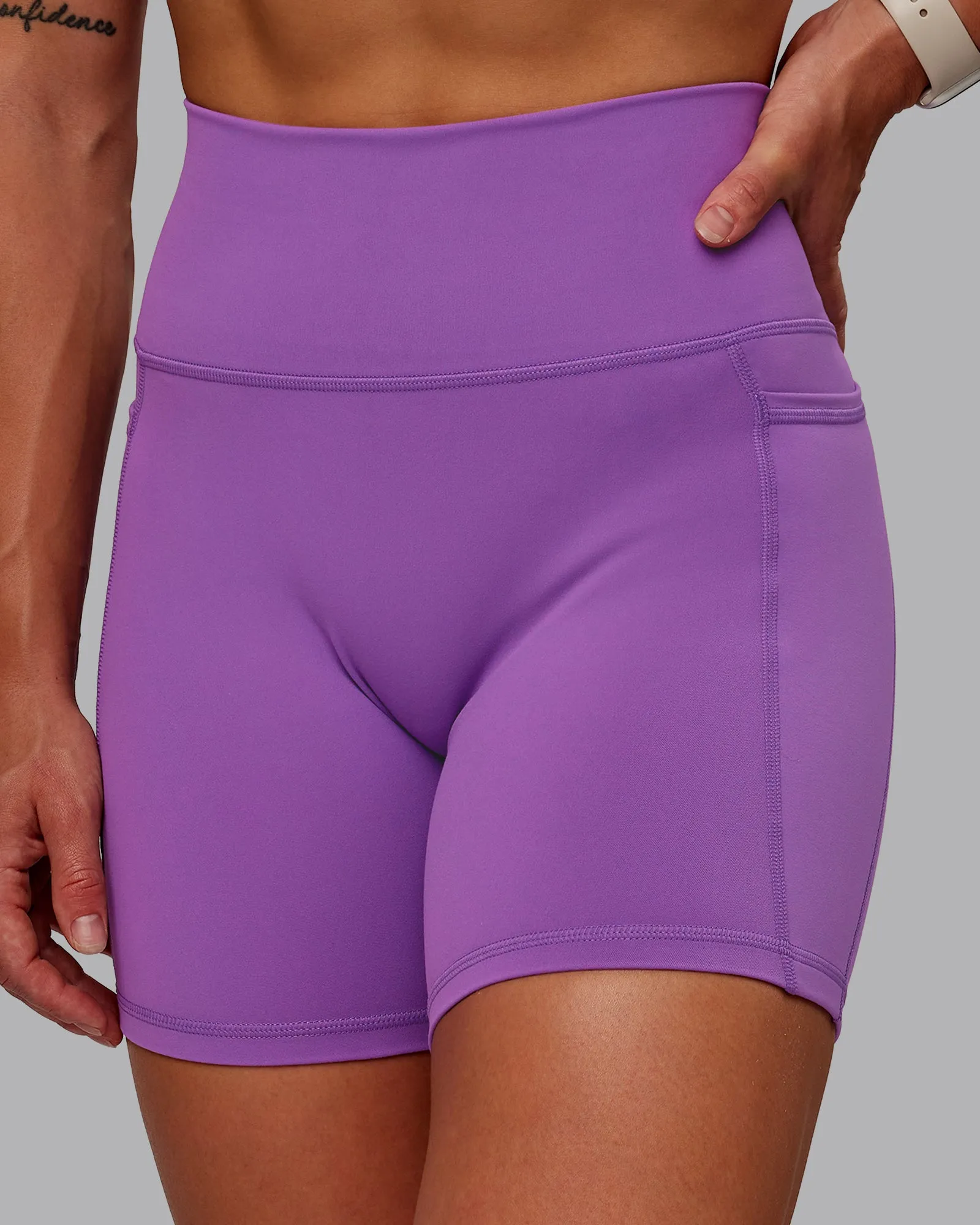 Fusion Ultra High-Rise 6" Short Pockets - Purple Fizz sold by LSKD product image thumbnail 2
