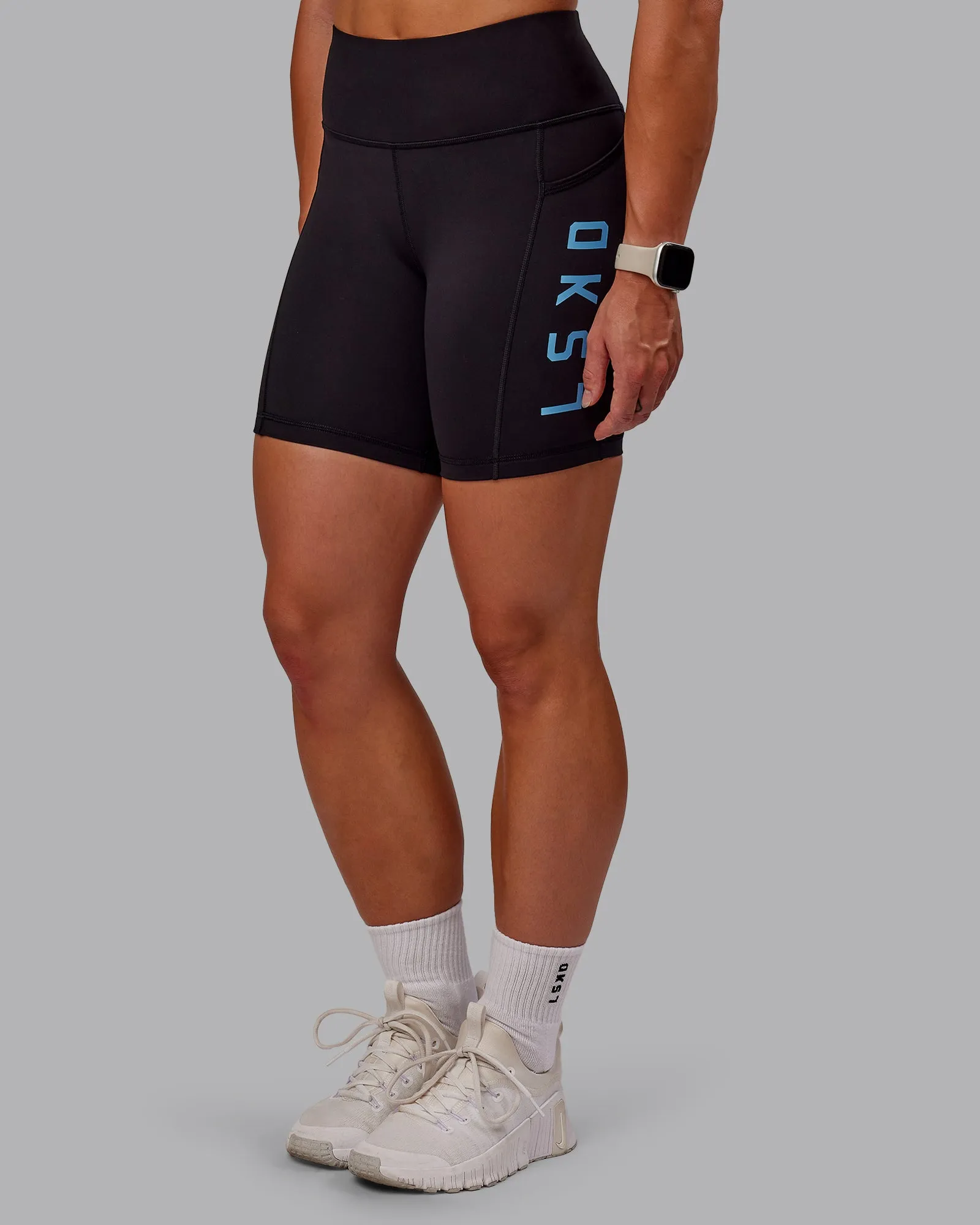 Rep Ultra High-Rise 6" Short Pockets - Black-Azure Blue sold by LSKD product image thumbnail 3