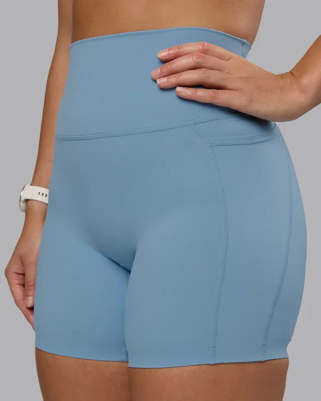 Elixir Ultra High-Rise 6" Short Pockets - Glacier Lake sold by LSKD