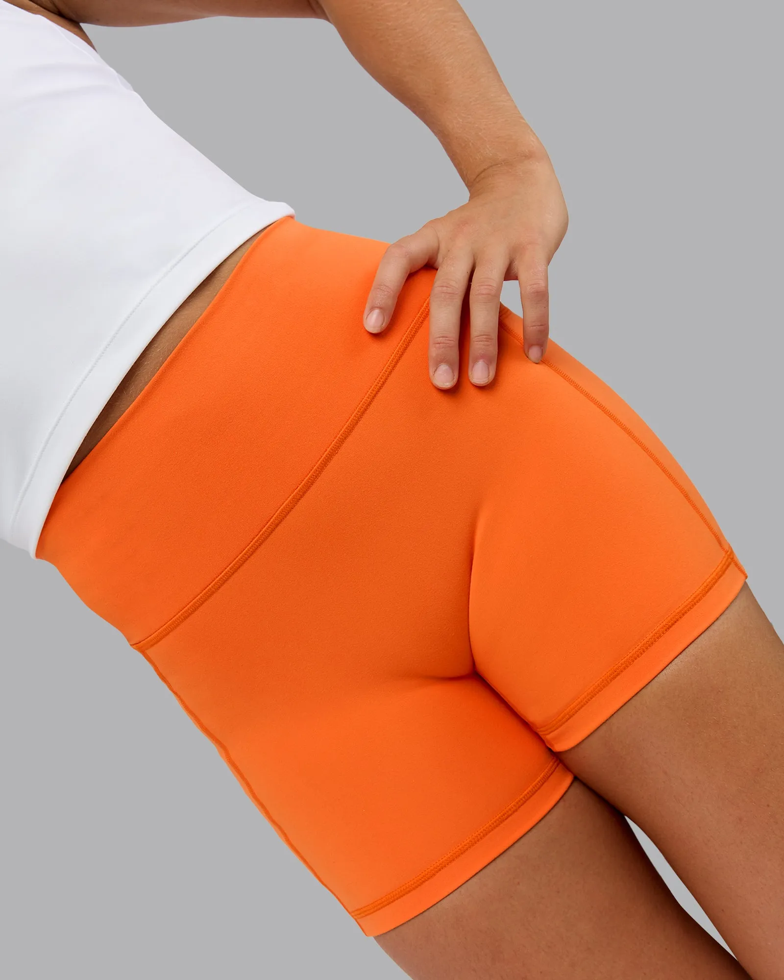 Fusion Ultra High-Rise 4" Short Pockets - Mandarin sold by LSKD product image thumbnail 5