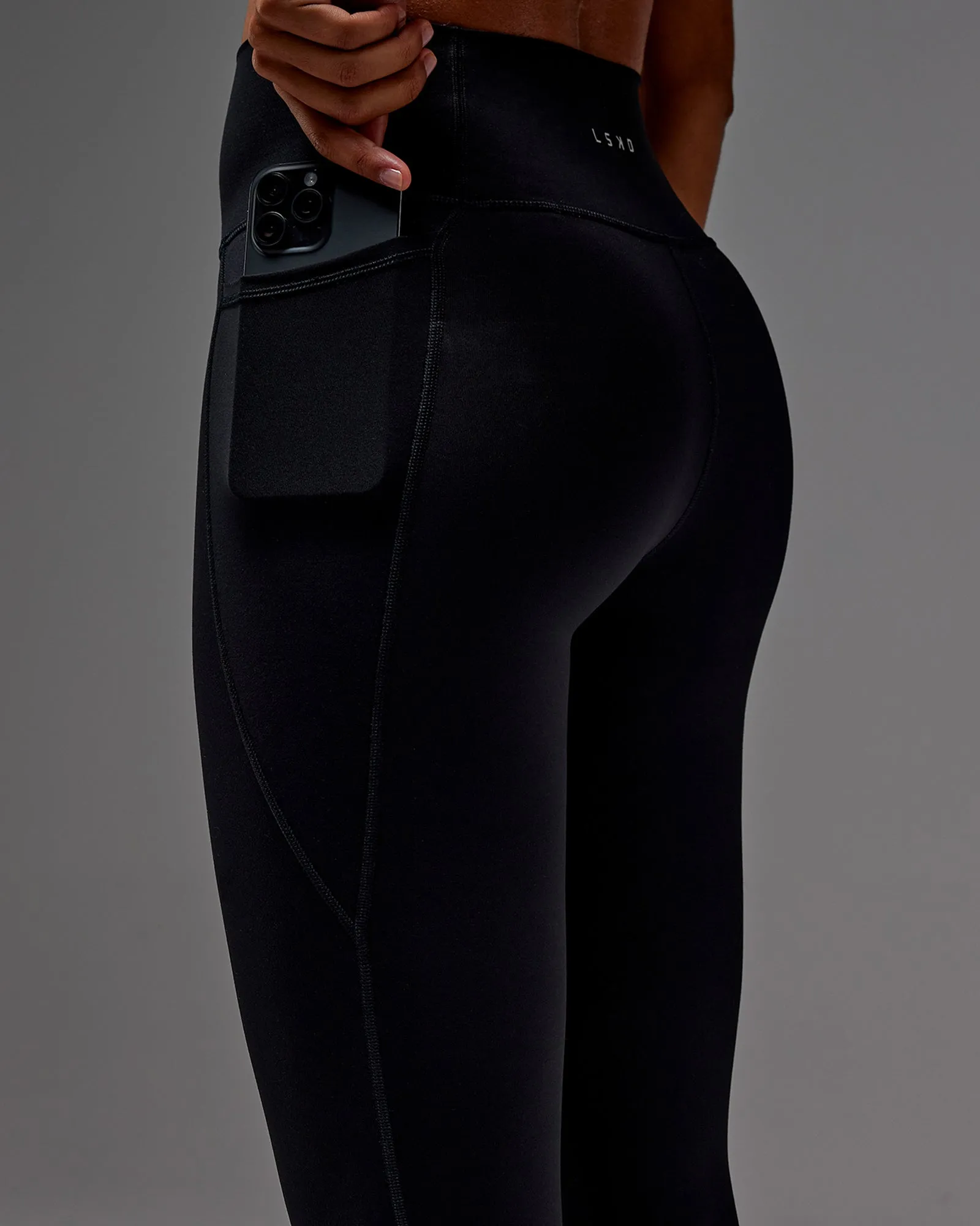 Fusion Ultra High-Rise 7/8 Legging Pockets - Black sold by LSKD product image thumbnail 3