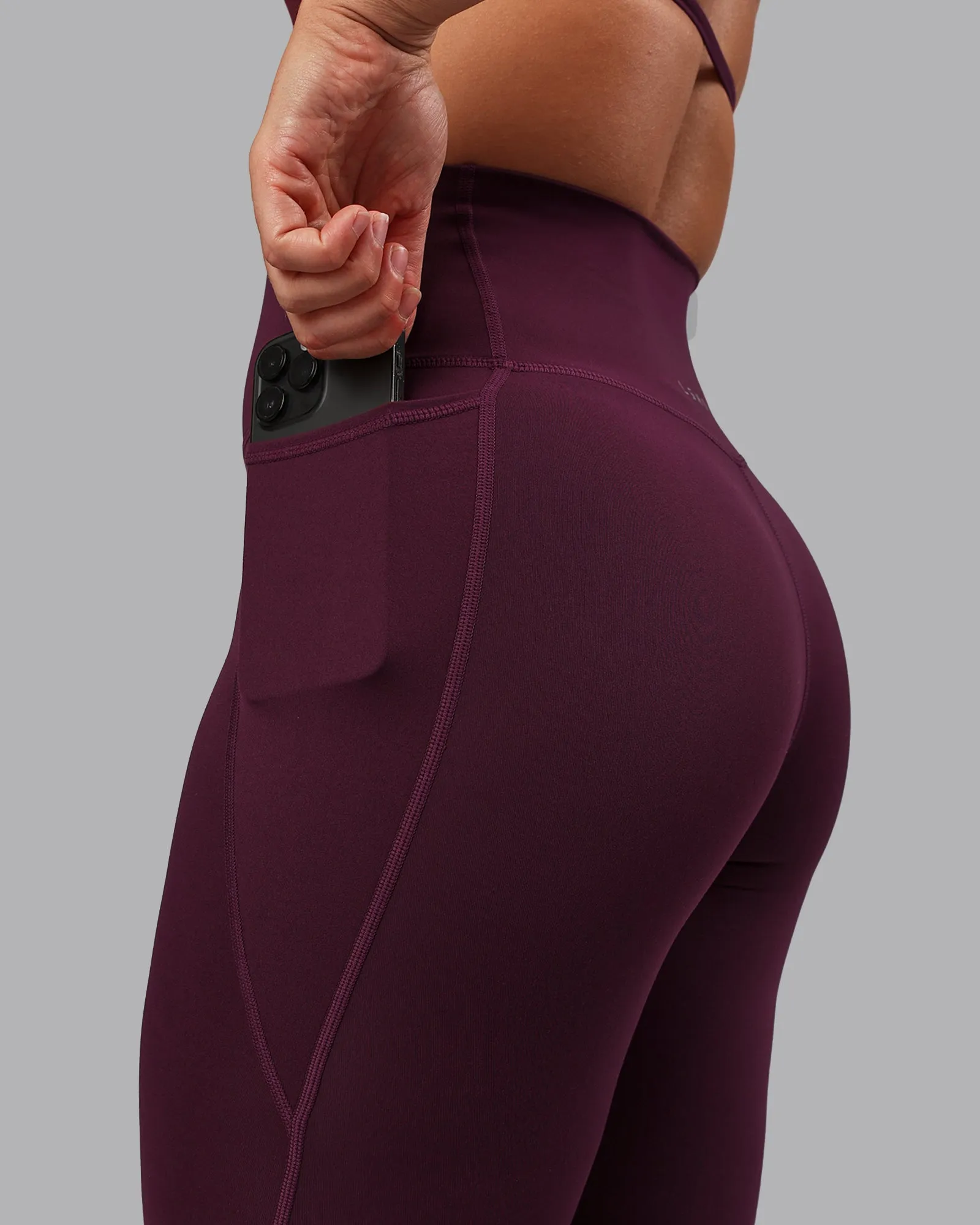Elixir Ultra High-Rise Full Length Legging Pockets - Cherry Lacquer sold by LSKD product image thumbnail 3