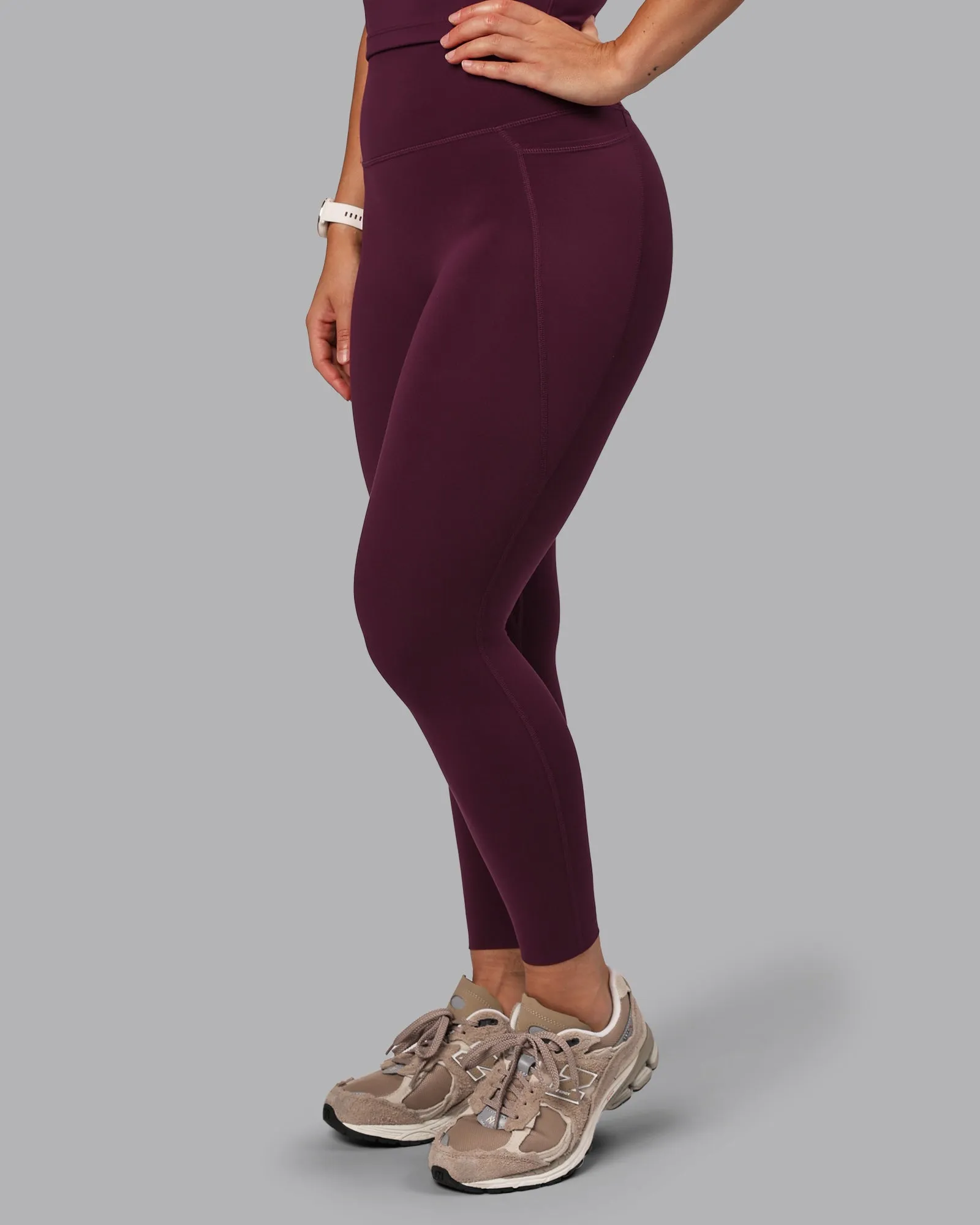 Elixir Ultra High-Rise 7/8 Legging Pockets - Cherry Lacquer sold by LSKD