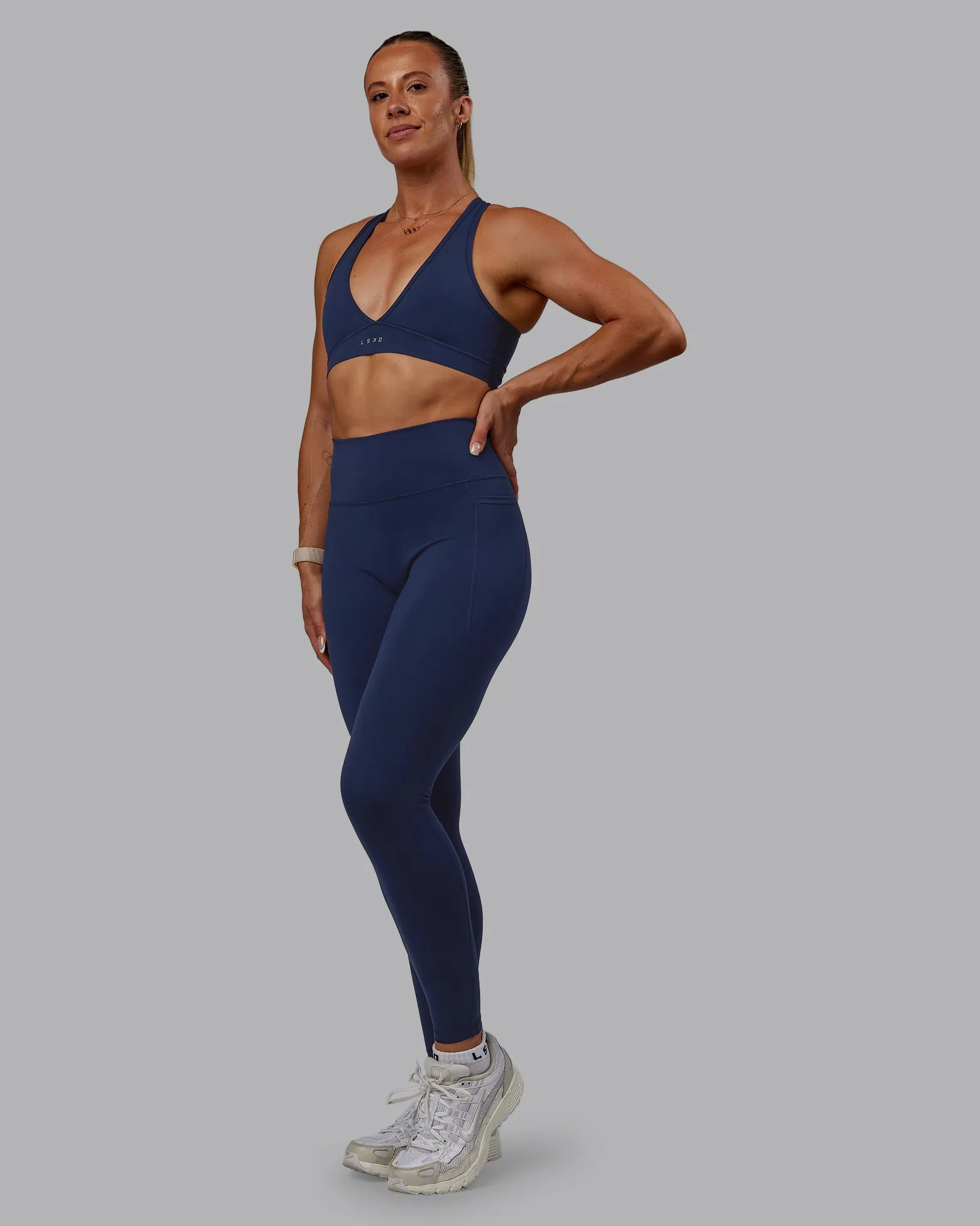Fusion Ultra High-Rise Full Length Legging Pockets - Future Navy sold by LSKD product image thumbnail 4