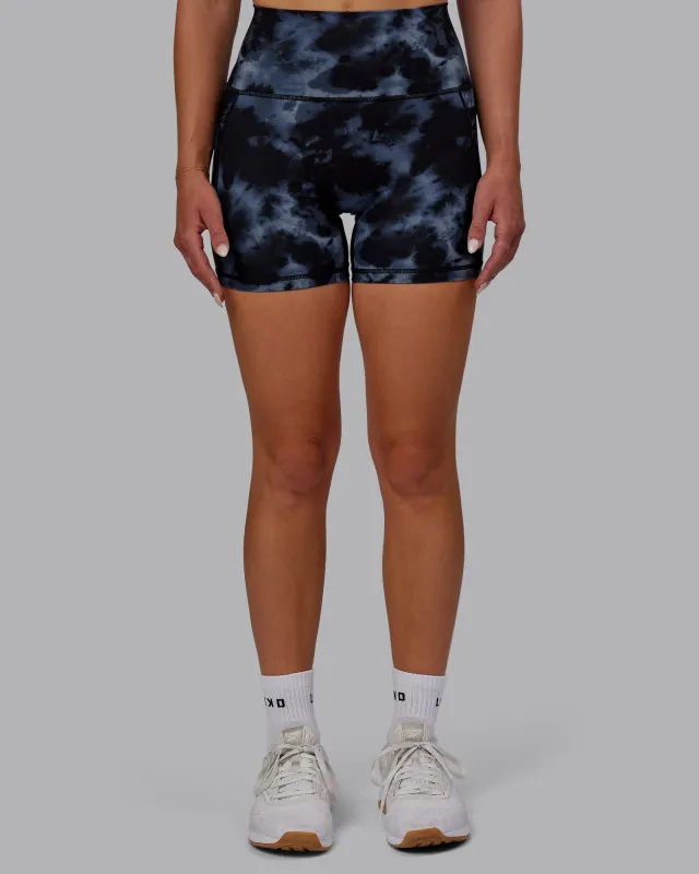 Fusion Ultra High-Rise 4" Short Pockets - Tie Dye-Midnight sold by LSKD