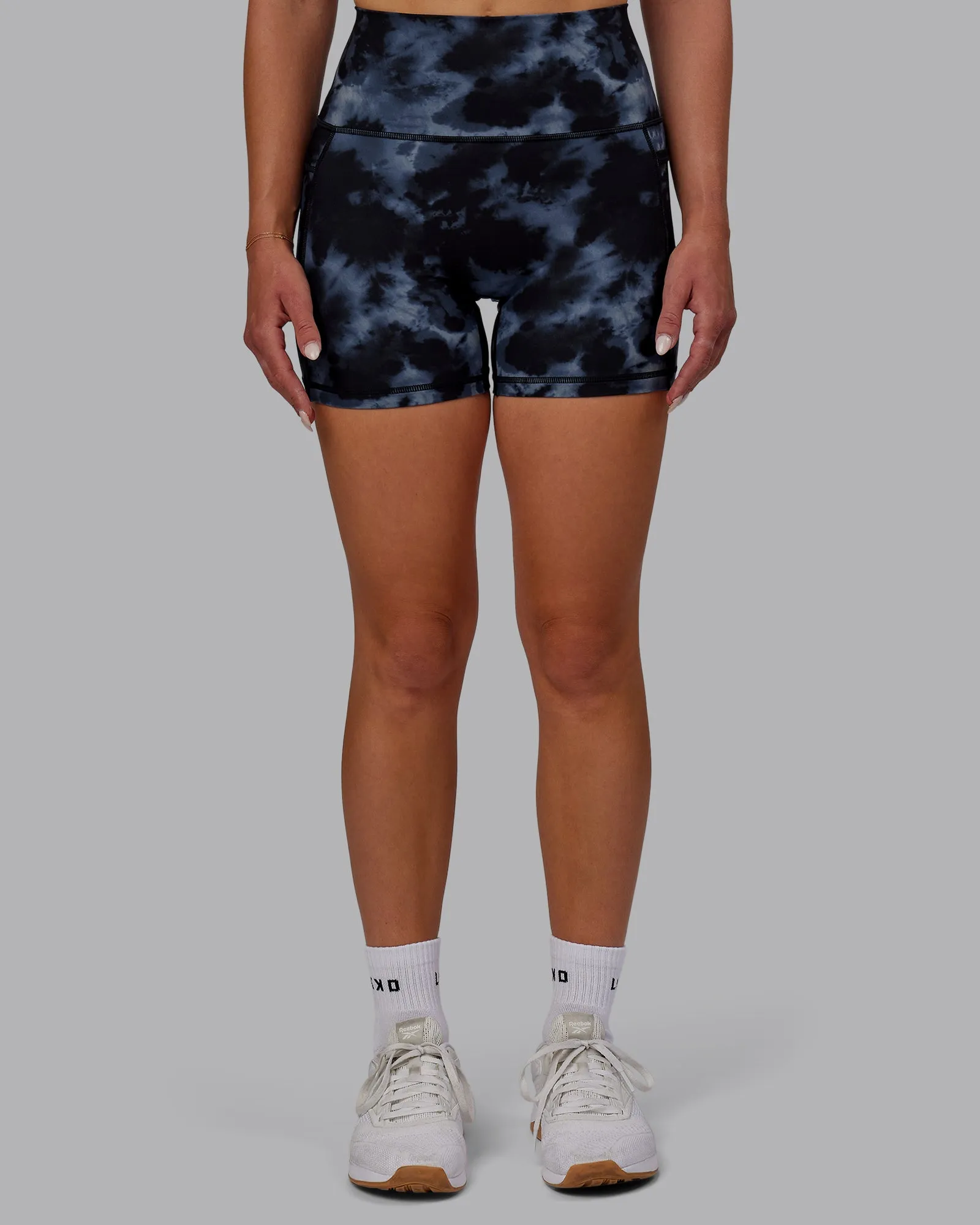 Fusion Ultra High-Rise 4" Short Pockets - Tie Dye-Midnight sold by LSKD