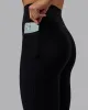Elixir Ultra High-Rise 3/4 Legging Pockets - Black sold by LSKD