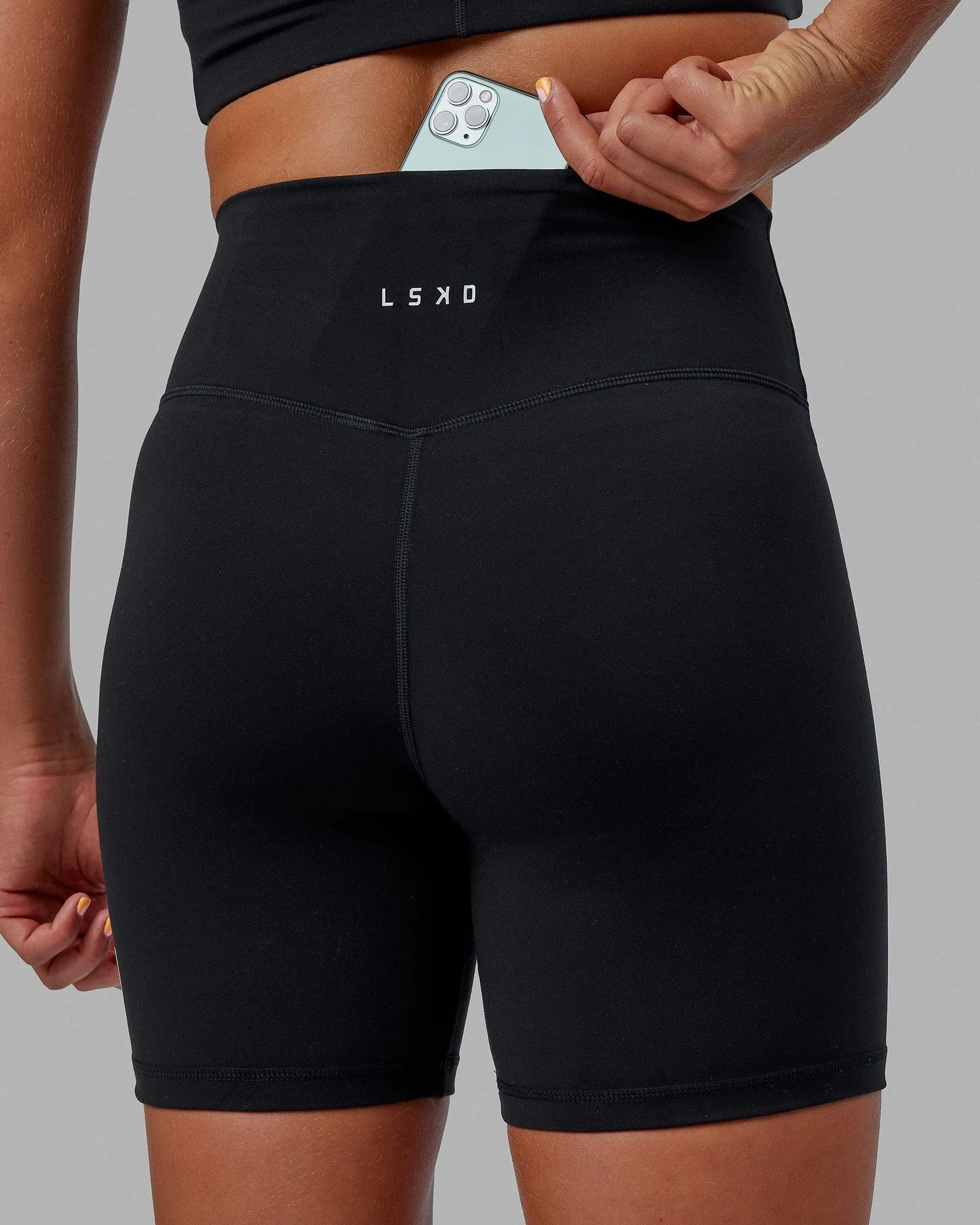 Evolved Ultra High-Rise 6" Short - Black-White sold by LSKD product image thumbnail 5