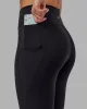Fusion Ultra High-Rise Flared Legging Pockets - Black sold by LSKD