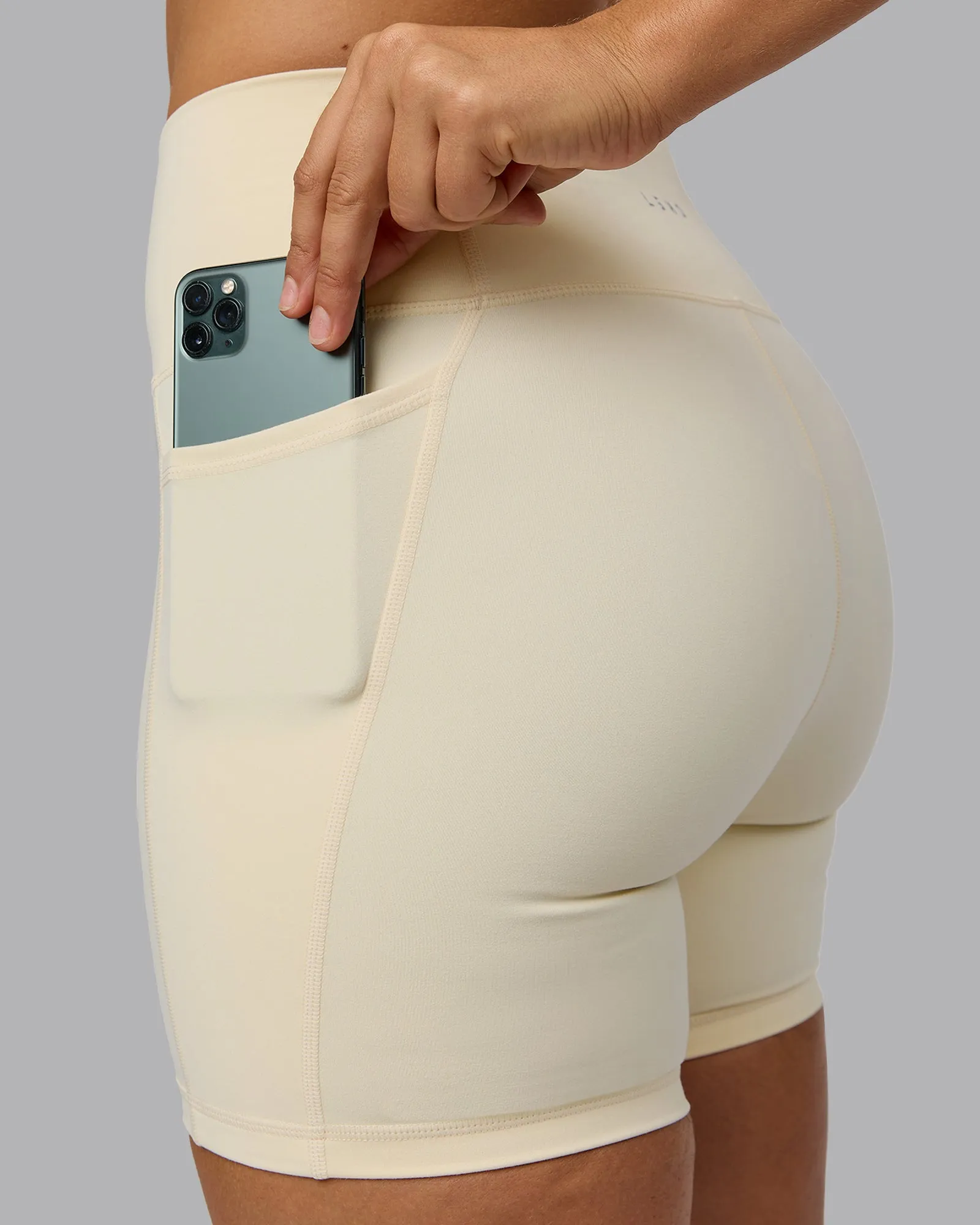 Fusion Ultra High-Rise 6" Short Pockets - Ivory sold by LSKD product image thumbnail 4