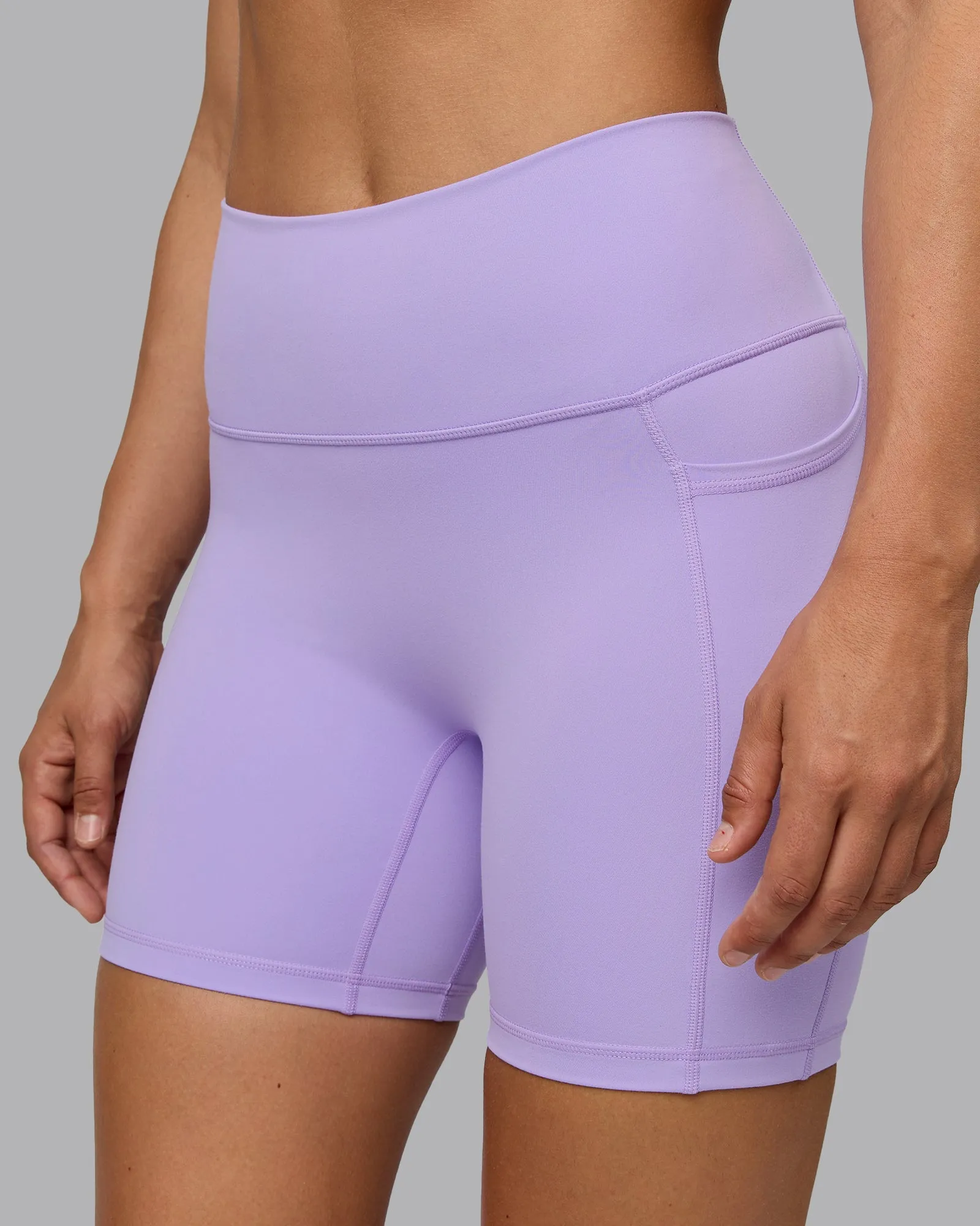 Fusion Ultra High-Rise 6" Short Pockets - Pale Lilac sold by LSKD product image thumbnail 5