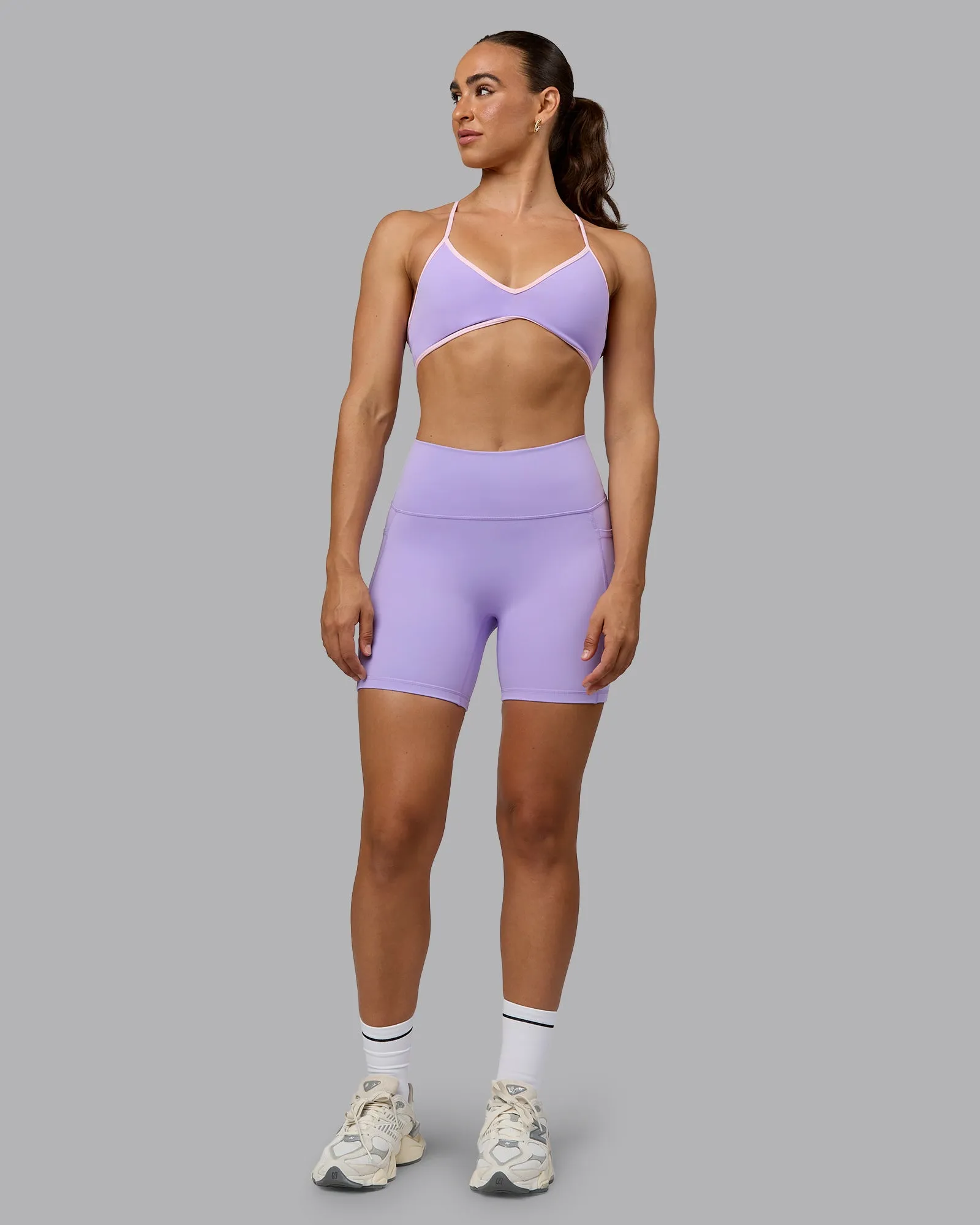 Fusion Ultra High-Rise 6" Short Pockets - Pale Lilac sold by LSKD product image thumbnail 4