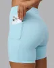Fusion Ultra High-Rise 6" Short Pockets - Crystal Blue sold by LSKD