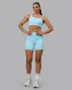 Fusion Ultra High-Rise 6" Short Pockets - Crystal Blue sold by LSKD