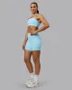 Fusion Ultra High-Rise 6" Short Pockets - Crystal Blue sold by LSKD
