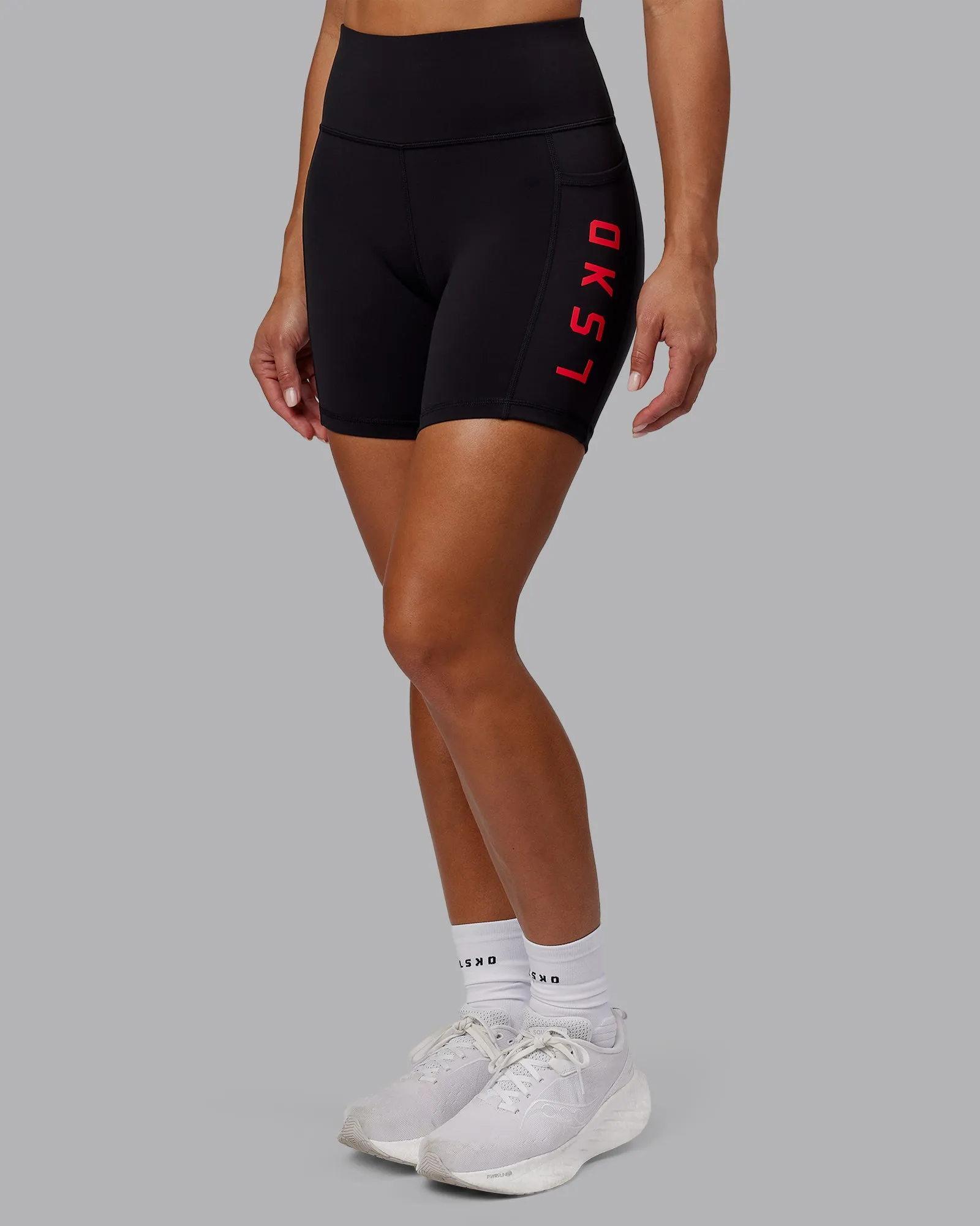 Rep Ultra High-Rise 6" Short Pockets - Black-Scarlet sold by LSKD product image thumbnail 3