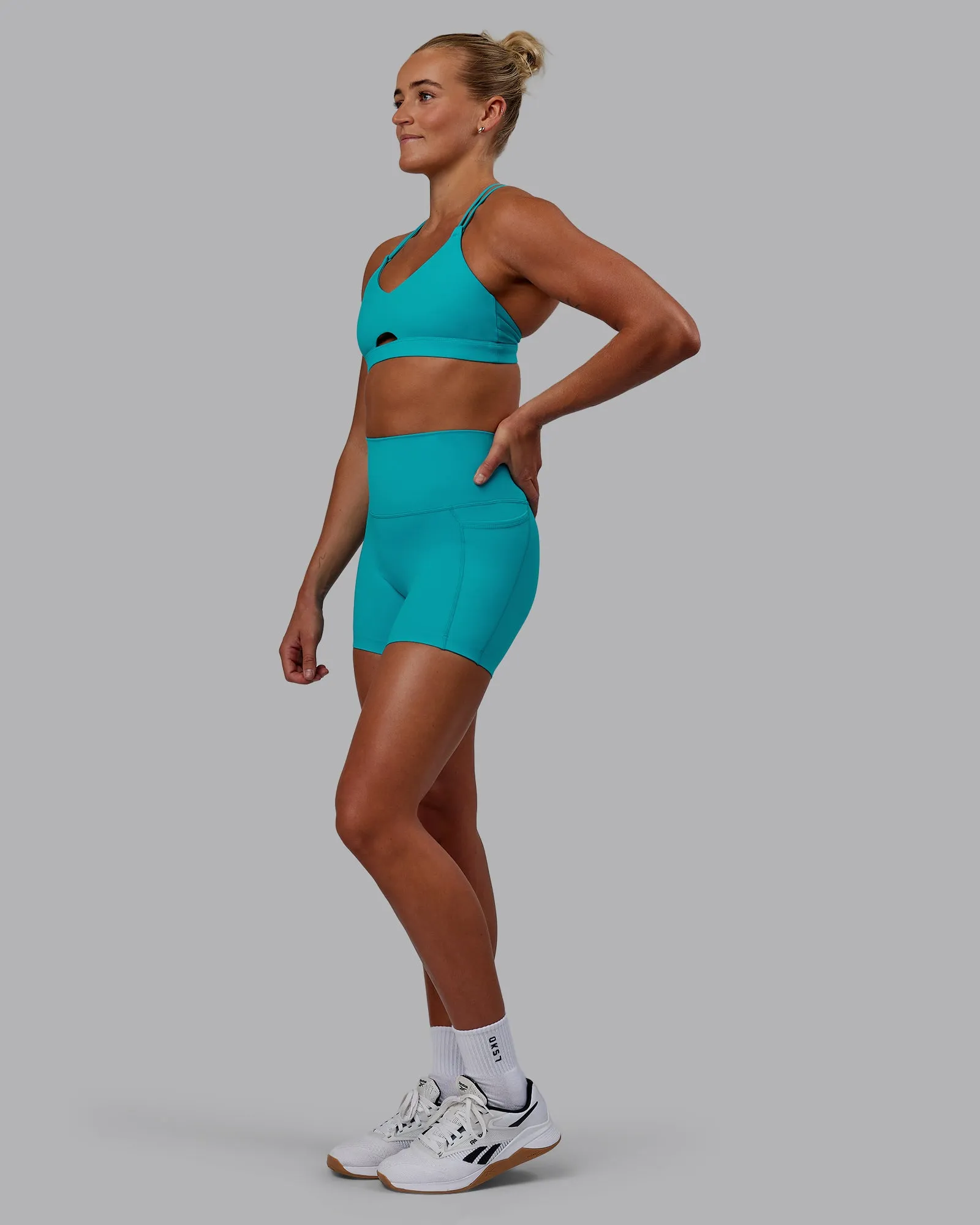 Elixir Ultra High-Rise 4" Short Pockets - Blue Bird sold by LSKD product image thumbnail 5