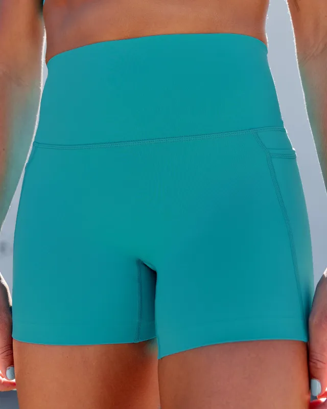 Elixir Ultra High-Rise 4" Short Pockets - Blue Bird sold by LSKD