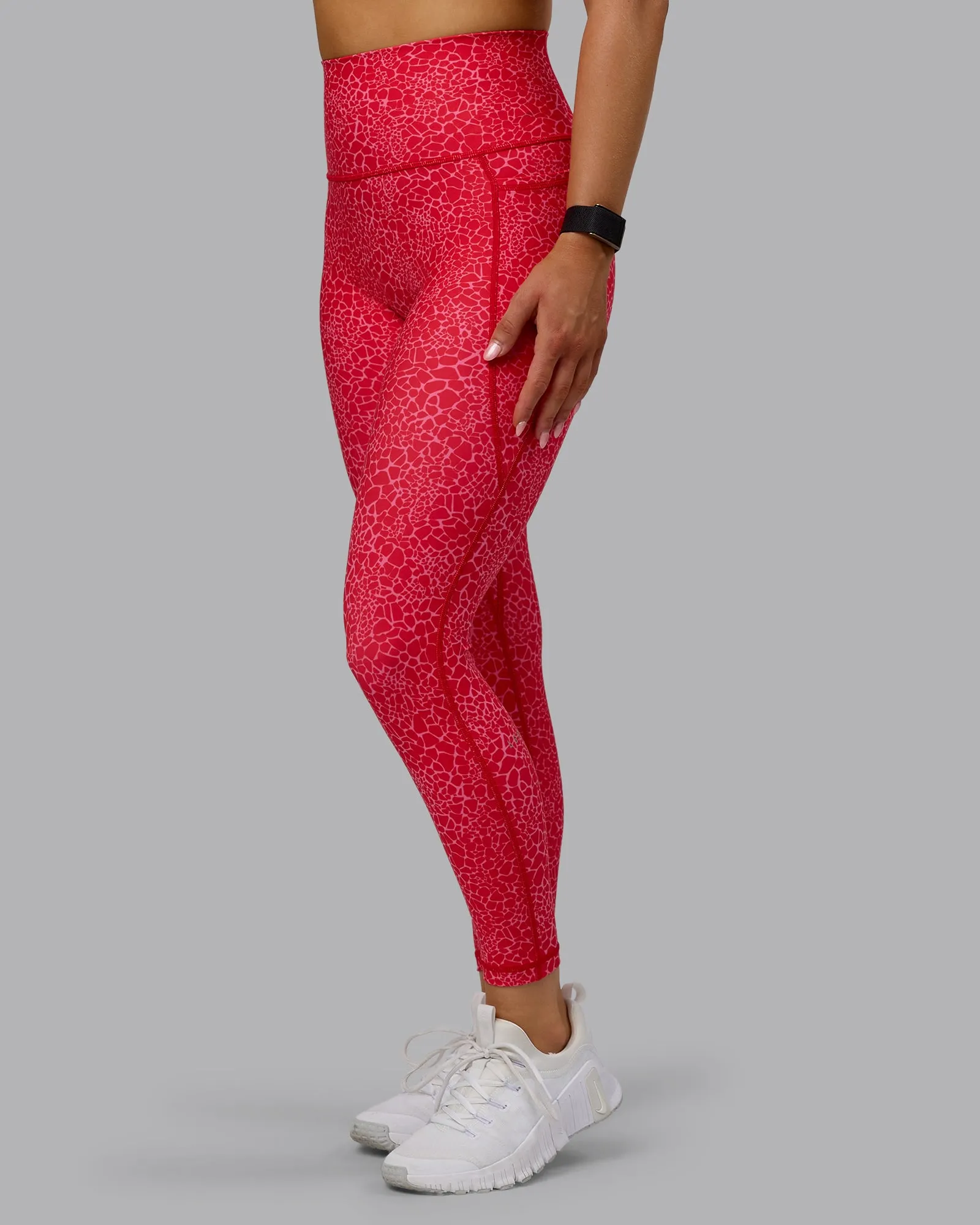Fusion Ultra High-Rise 7/8 Legging Pockets - Red Vitality Print sold by LSKD
