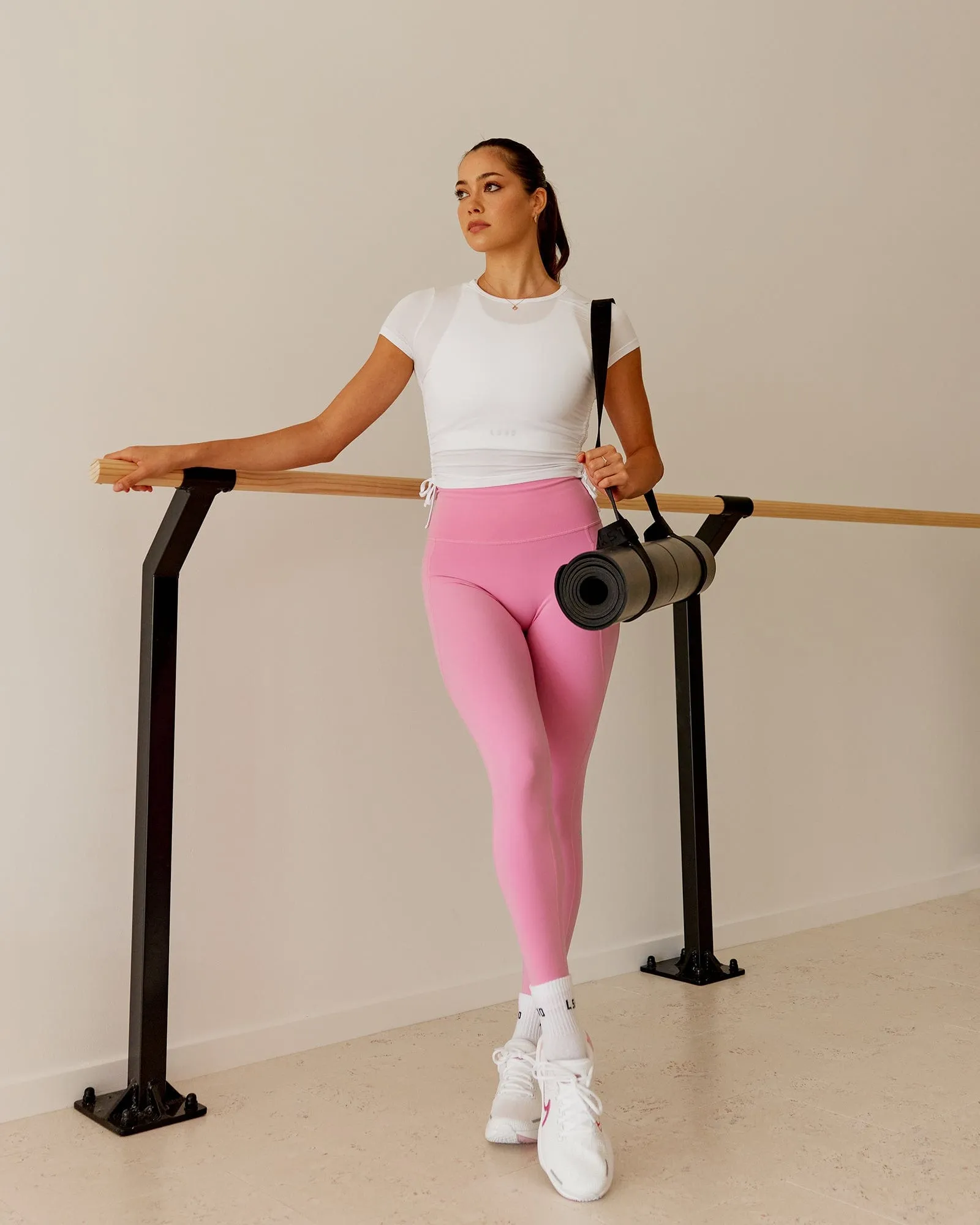 Fusion Ultra High-Rise Full Length Legging Pockets - Spark Pink sold by LSKD product image thumbnail 4