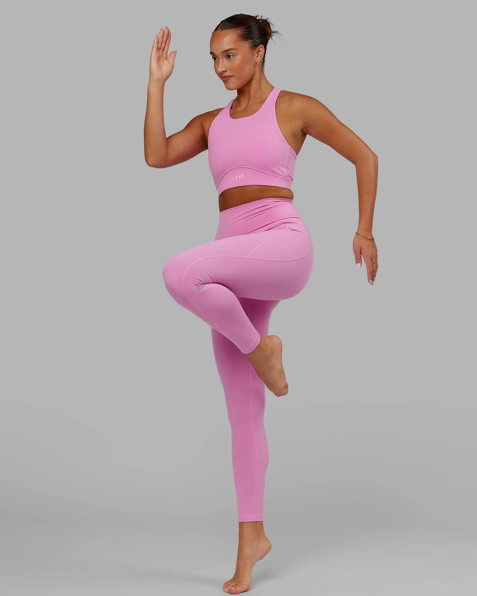 Fusion Ultra High-Rise Full Length Legging Pockets - Spark Pink sold by LSKD product image thumbnail 2