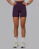 Elixir Ultra High-Rise 6" Short Pockets - Midnight Plum sold by LSKD
