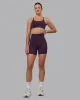 Elixir Ultra High-Rise 6" Short Pockets - Midnight Plum sold by LSKD