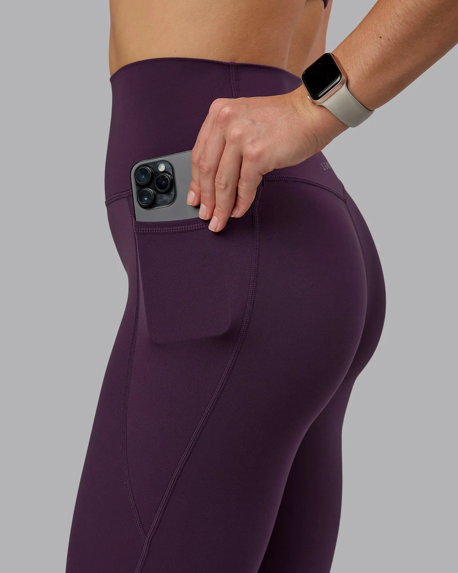 Elixir Ultra High-Rise Full Length Legging Pockets - Midnight Plum sold by LSKD product image thumbnail 5