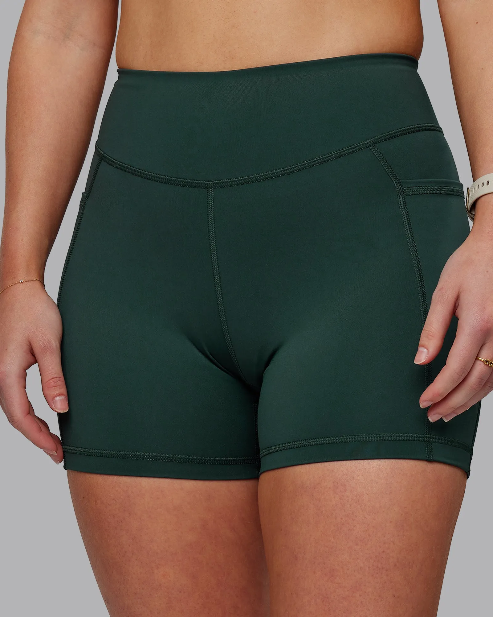 Elite High-Rise 4" Short Pockets - Vital Green sold by LSKD product image thumbnail 4