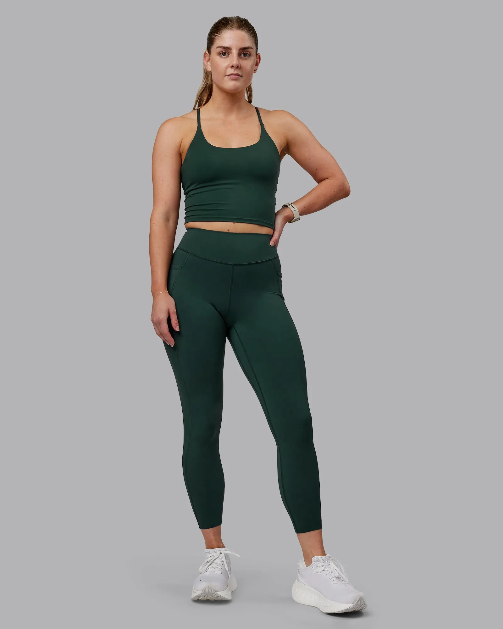 Elite High-Rise 7/8 Legging Pockets - Vital Green sold by LSKD product image thumbnail 4