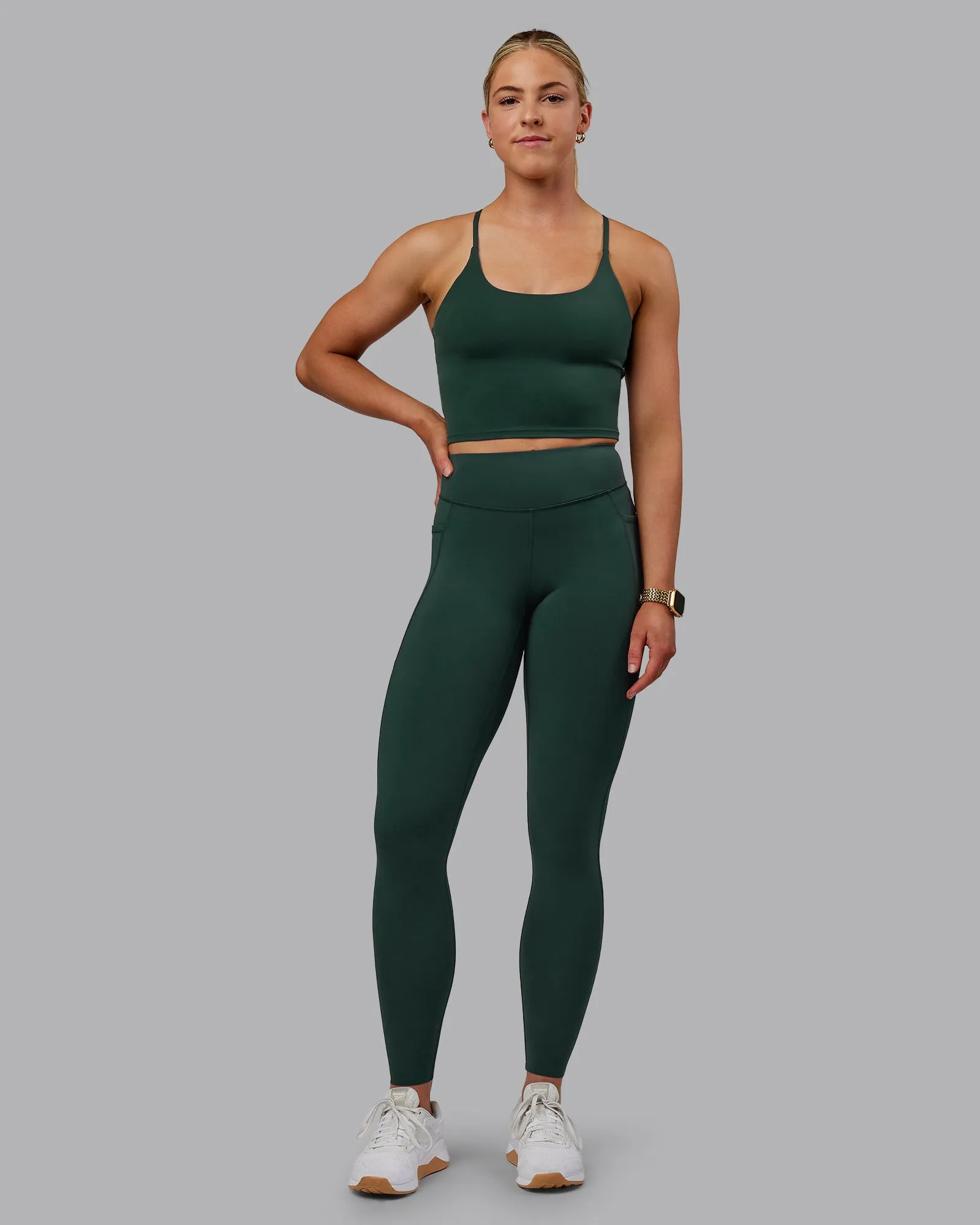 Elite High-Rise Full Length Legging Pockets - Vital Green sold by LSKD product image thumbnail 2