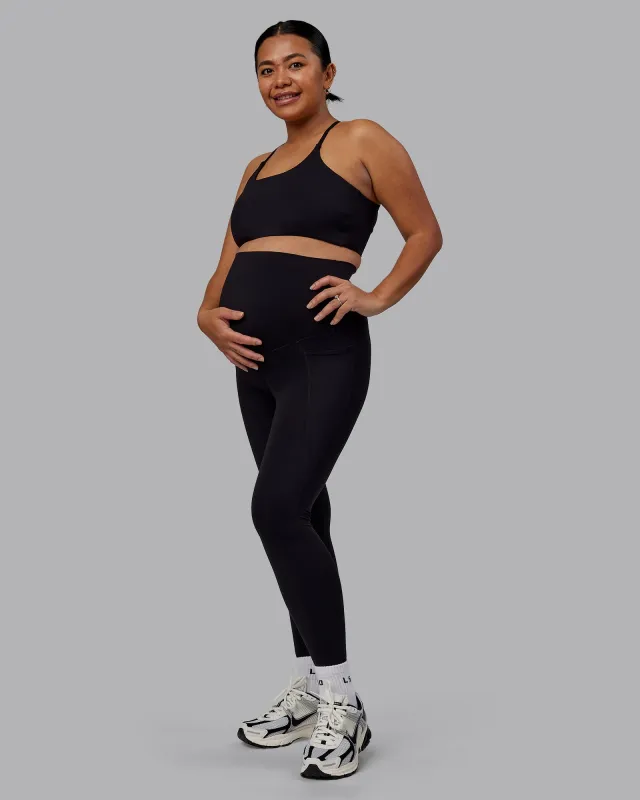 Elixir Ultra High-Rise Maternity Full Length Legging Pockets - Black made by LSKD