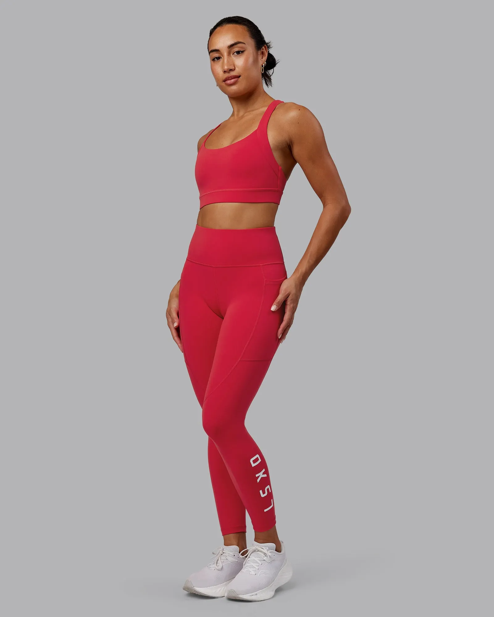 Rep Ultra High-Rise 7/8 Legging Pockets - Scarlet-White sold by LSKD product image thumbnail 3