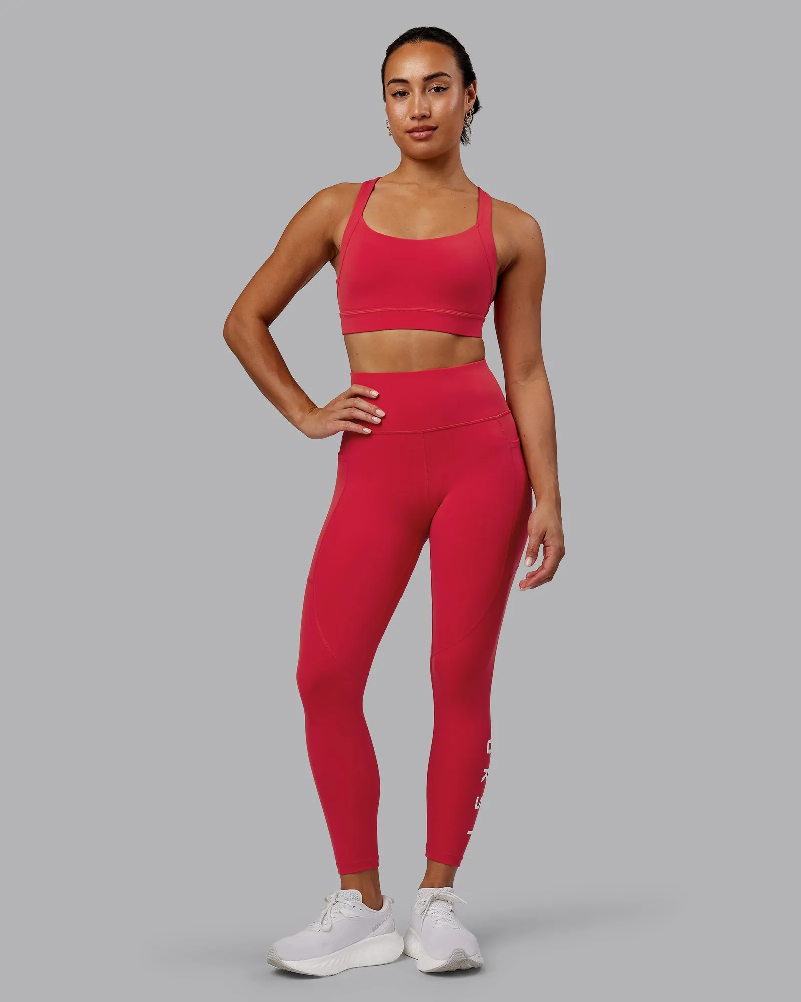 Rep Ultra High-Rise 7/8 Legging Pockets - Scarlet-White sold by LSKD product image thumbnail 5