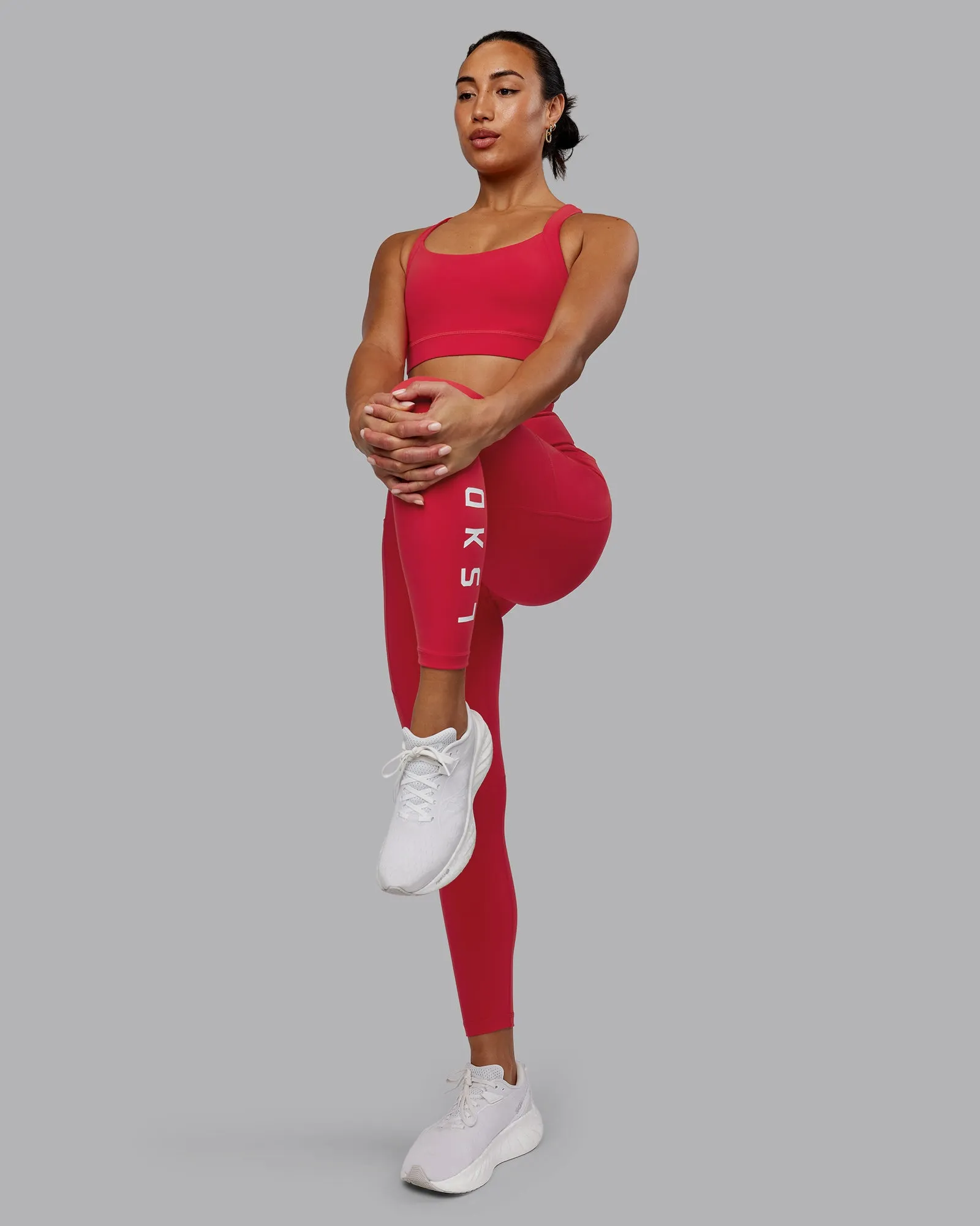 Rep Ultra High-Rise 7/8 Legging Pockets - Scarlet-White sold by LSKD product image thumbnail 2