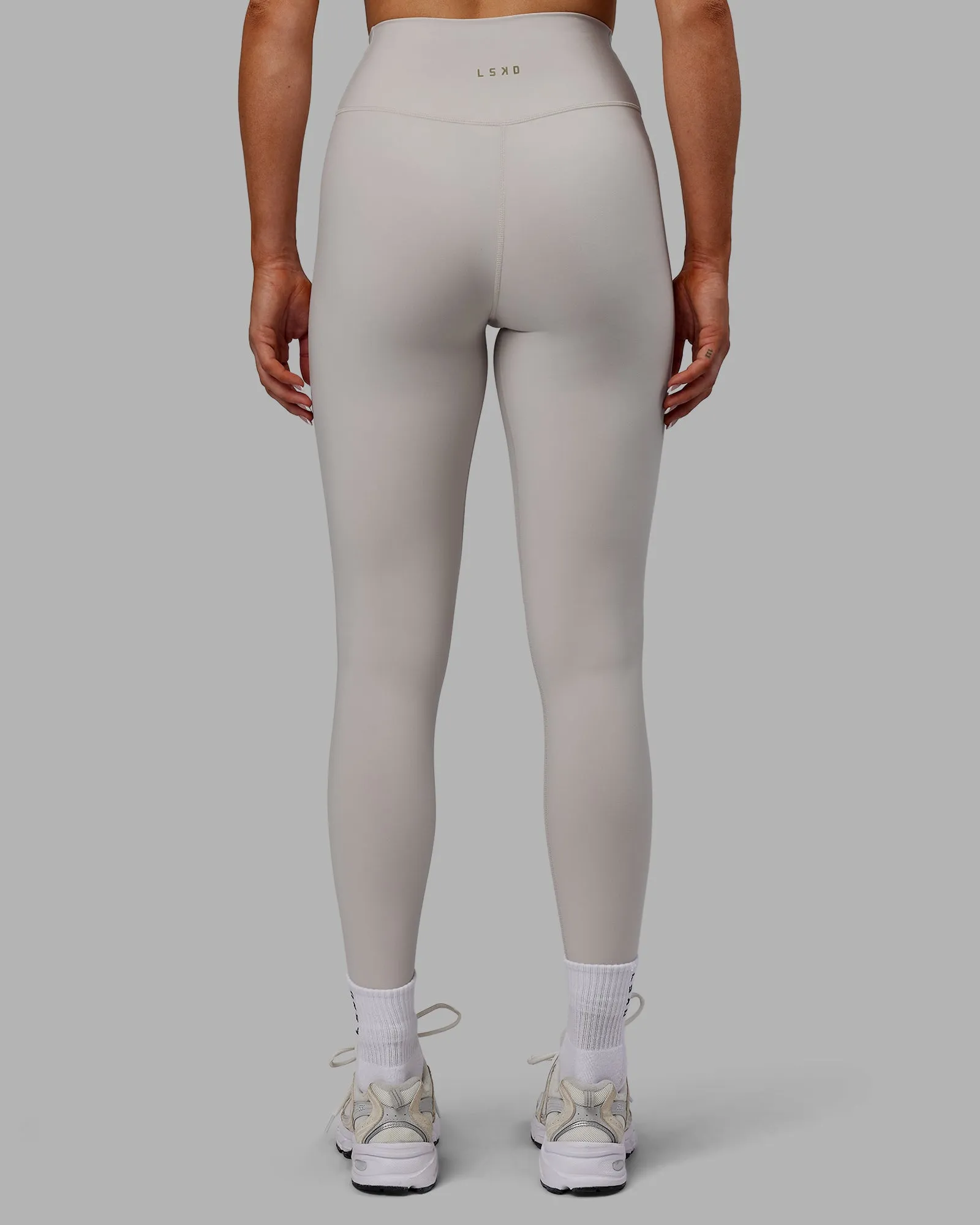 Sara Strike Ultra High-Rise Cross Over Waist Full Length Legging - Shale Beige sold by LSKD product image thumbnail 5