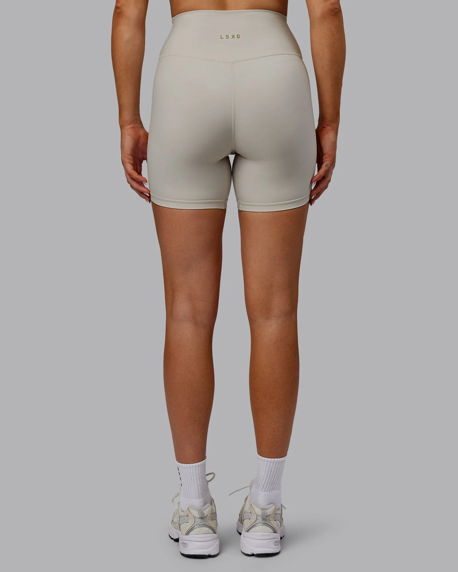 Sara Strike Ultra High-Rise Cross Over Waist 6" Short - Shale Beige sold by LSKD product image thumbnail 4