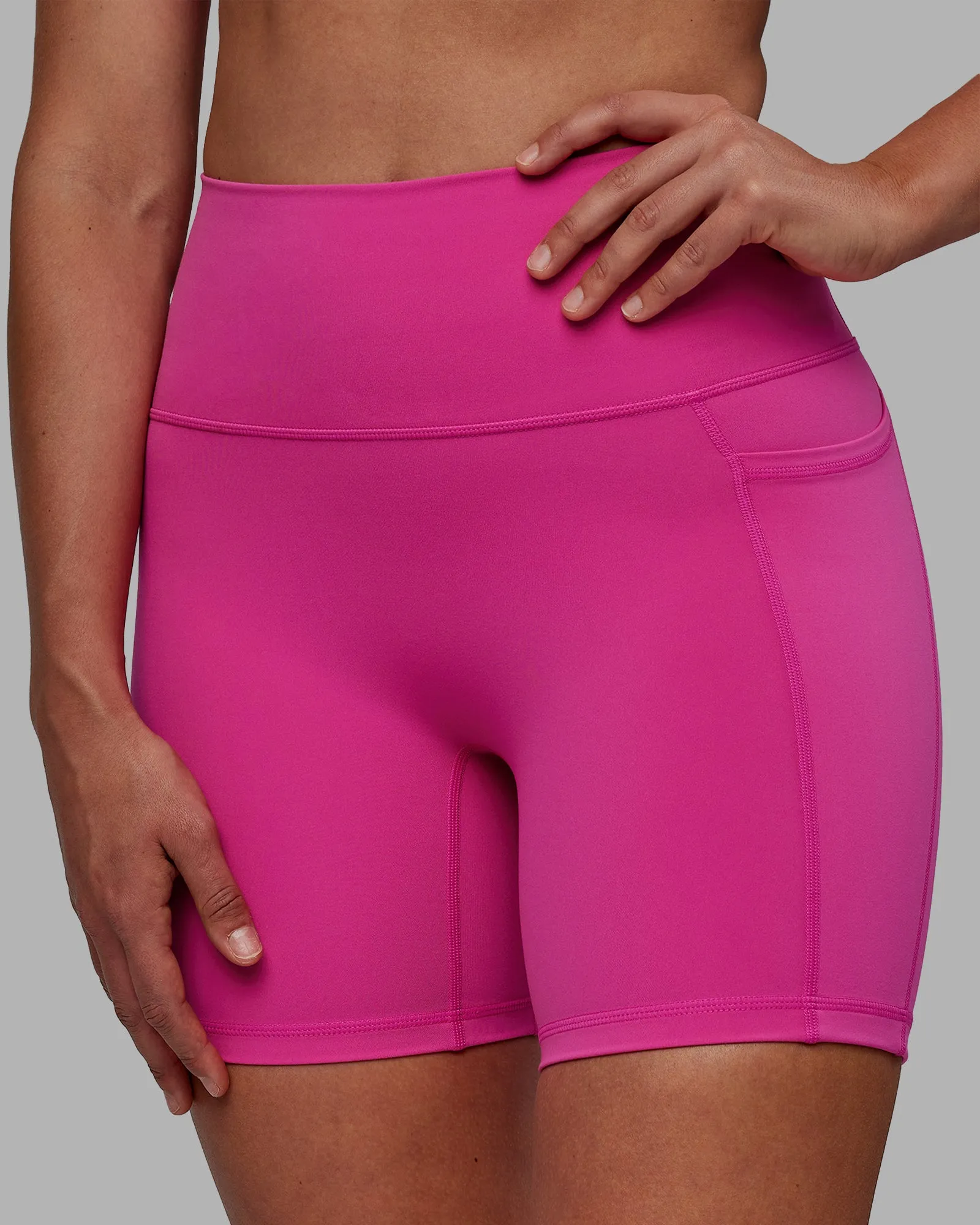 Fusion Ultra High-Rise 6" Short Pockets - Fuchsia Pink sold by LSKD product image thumbnail 5