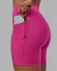 Fusion Ultra High-Rise 6" Short Pockets - Fuchsia Pink sold by LSKD