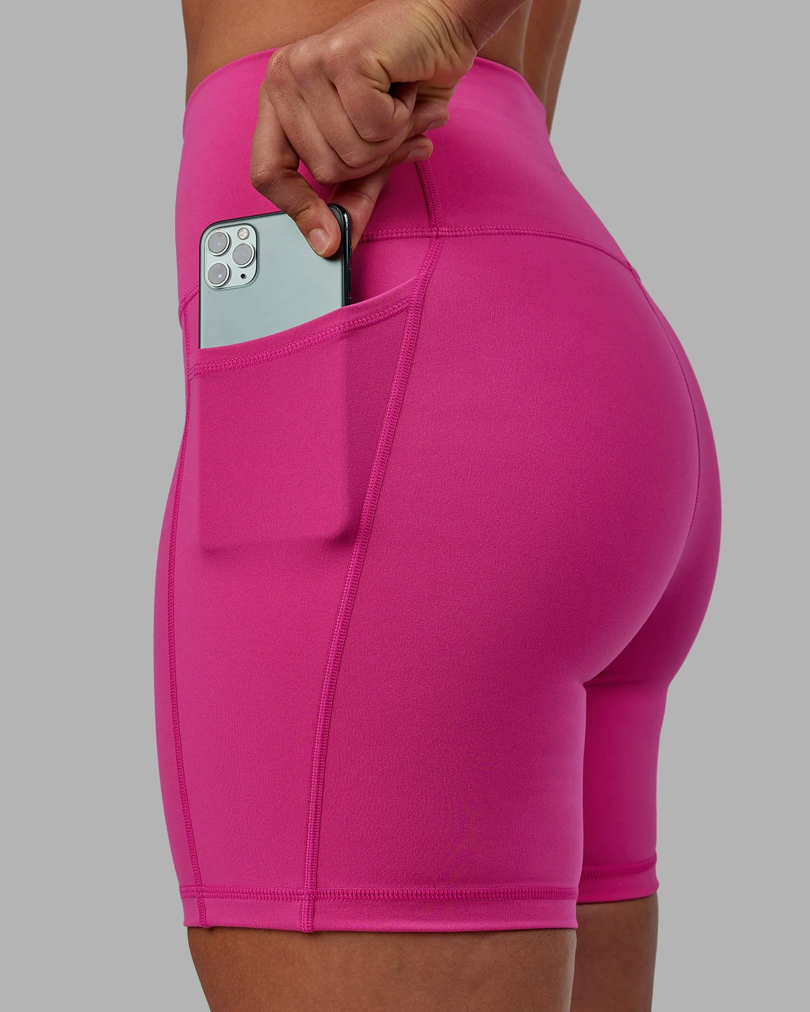 Fusion Ultra High-Rise 6" Short Pockets - Fuchsia Pink sold by LSKD product image thumbnail 4