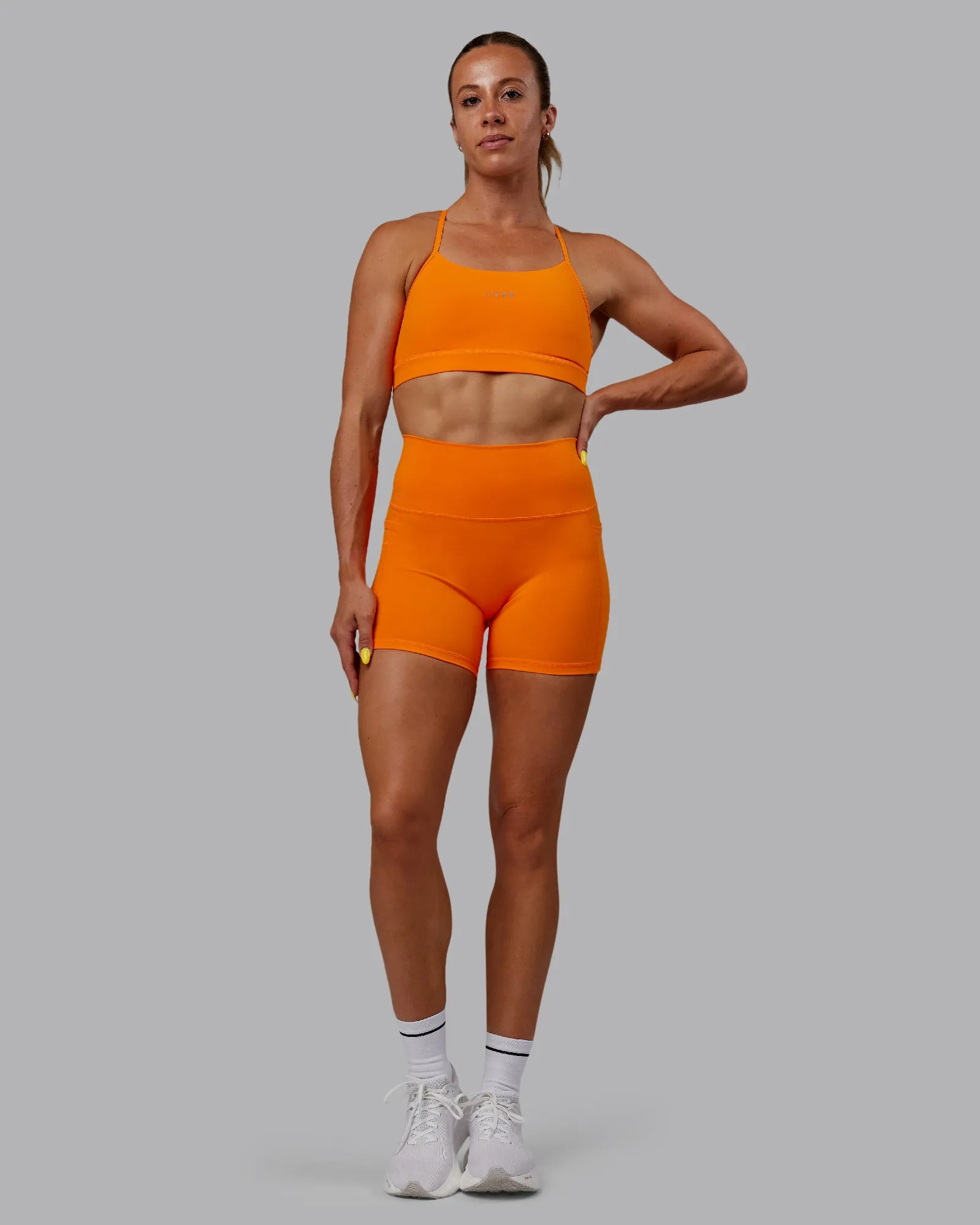 Fusion Ultra High-Rise 4" Short Pockets - Vibrant Orange sold by LSKD