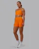 Fusion Ultra High-Rise 4" Short Pockets - Vibrant Orange sold by LSKD