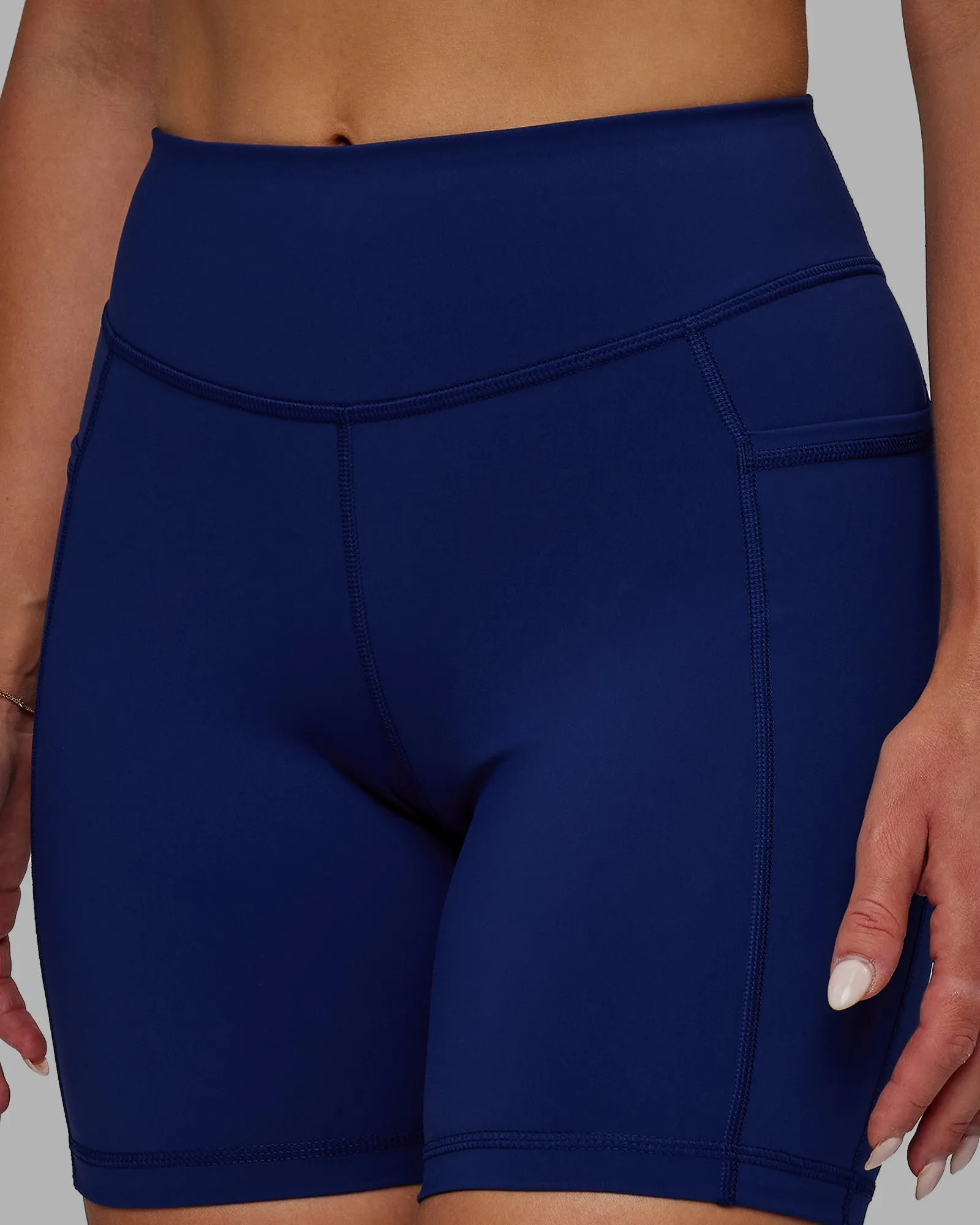Elite High-Rise 6" Short Pockets - Midnight Blue sold by LSKD product image thumbnail 5