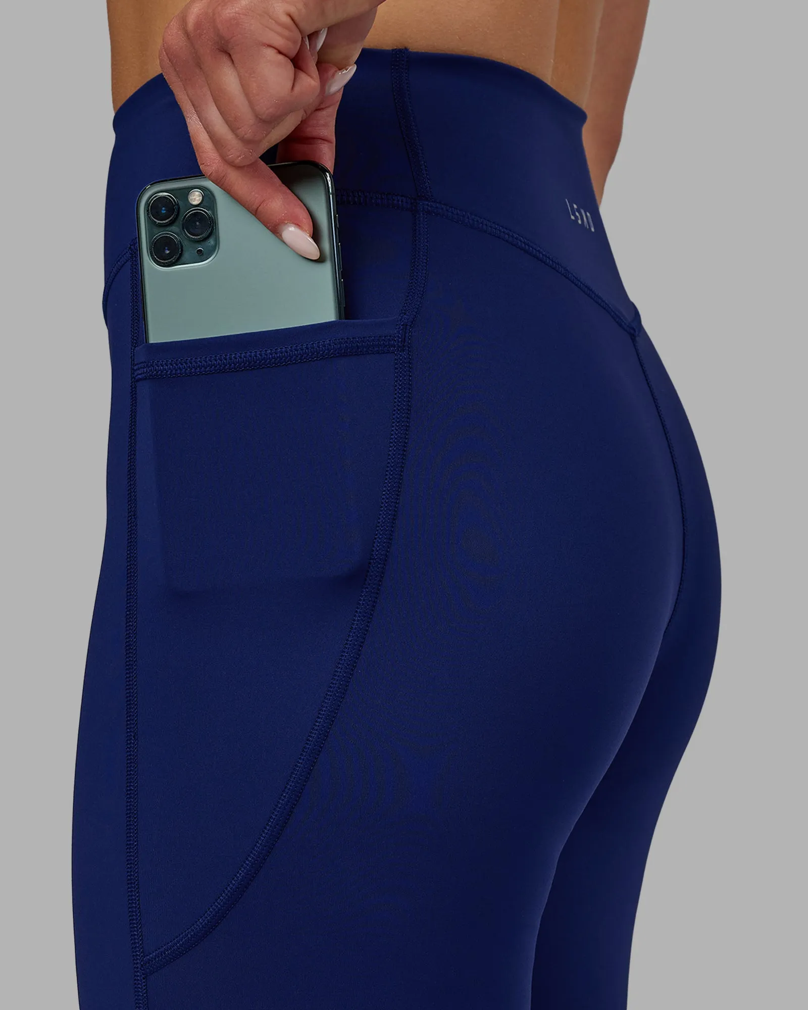 Elite High-Rise Full Length Legging Pockets - Midnight Blue sold by LSKD product image thumbnail 4