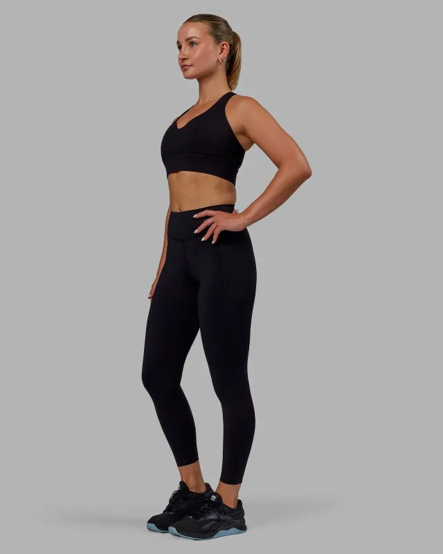 Elite High-Rise 7/8 Legging Pockets - Black sold by LSKD