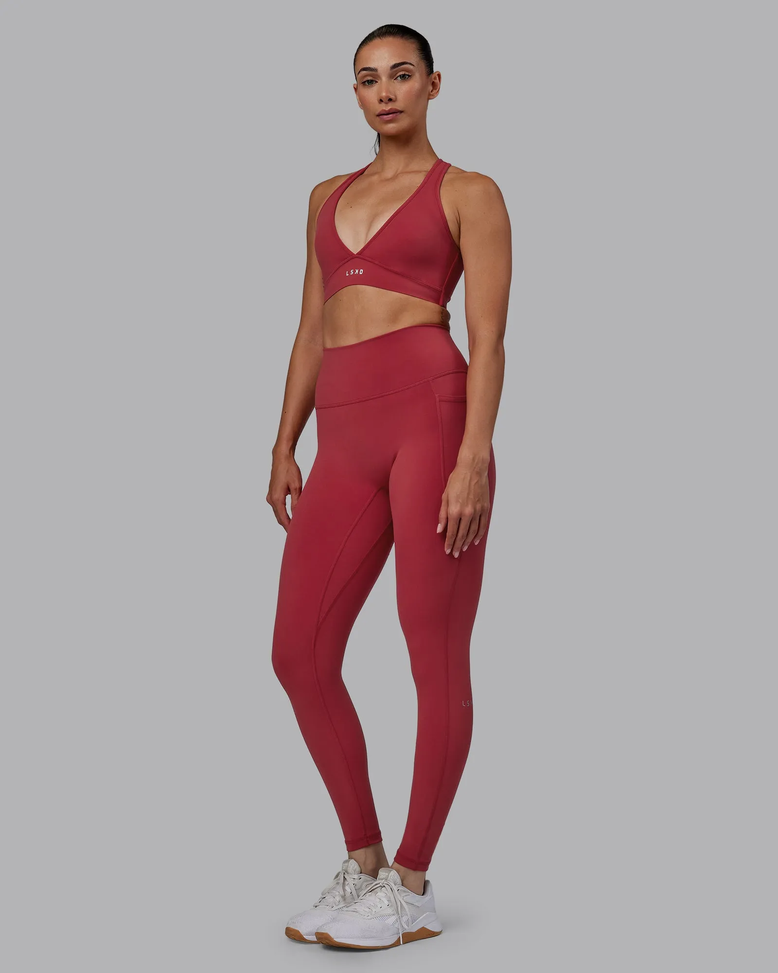 Fusion Ultra High-Rise Full Length Legging Pockets - Claret sold by LSKD product image thumbnail 5